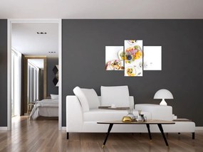 Tablou cu farfurie cu fructe pe masă (90x60 cm)
