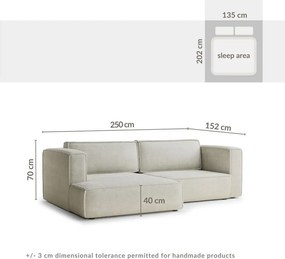 Colțar albastru deschis extensibil/cu spațiu de depozitare cu tapițerie din chenille (cu colț pe partea stângă/cu șezlong) Velto – Maison de Rêve