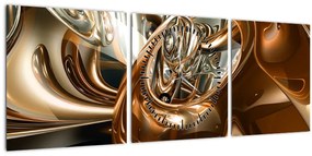 Tablou cu abstracție (cu ceas) (90x30 cm)