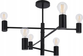 Lustru pe tijă 6xE27/20W/230V negru