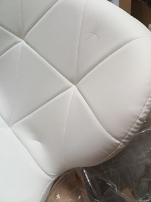 OFERTA Scaun de birou alb AVOLA din piele ecologica II calitate