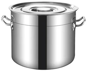 Oala cu capac Rosberg R51211C30S, 14.5 litri, 30x21 cm, Inox