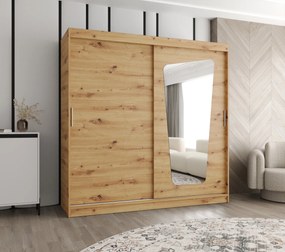 Dulap de haine 200 cm Mokka (Stejar artisan). 1126035