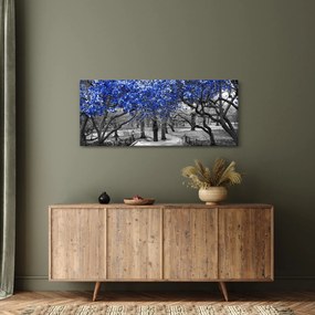 Tablou - Copaci albaștri Central Park, New York (120x50 cm)