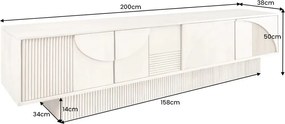 Comoda TV cu model optic 3D, Lemn, ART DECO 200cm