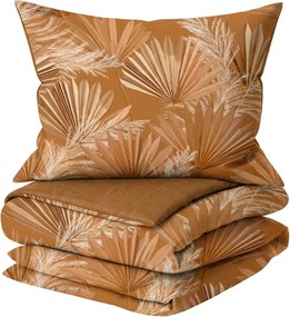 Lenjerie de pat din satin de bumbac ZANZI maro Dimensiune lenjerie de pat: 2 buc 60 x 70 cm | 200 x 200 cm