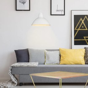 Lustra, Pendul design industrial Wilbour alb