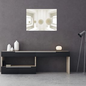 Tablou pe sticlă - privire înăuntru - abstarct (70x50 cm)