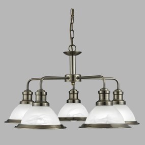 Lustra suspendata design clasic Bistro 5L alama antique 1595-5AB SRT