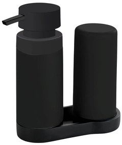 Dispenser săpun și recipient din silicon pentru lichide, set 2-în-1 pentru bucătărie sau baie - 250 ml, WENKO