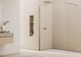 Paravan dus sticla walk-in 80x200 cm, bronz periat, sticla 8 mm, Ronal Easy 800x2000 mm, Bronz periat