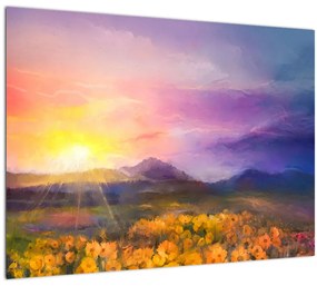 Tablou pe sticlă - Răsărit (70x50 cm)