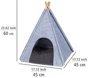 Cort tip teepee pentru animale de companie Wenko, gri deschis