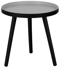 Masă auxiliară WOOOD Sasha, ø 41 cm, negru