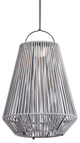 Lampă de masă boemă gri, incl. LED, cu 3 trepte de intensitate, IP54, reîncărcabilă solar - Duca