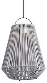 Lampă de masă boemă gri, incl. LED, cu 3 trepte de intensitate, IP54, reîncărcabilă solar - Duca