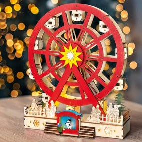 Decorațiune LED de Crăciun Solight 1v277 LED/2xAA/alb cald carusel