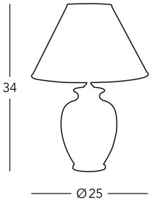 Kolarz 0014.73S.6 - Lampă de masă GIARDINO 1x E27/100W/230V
