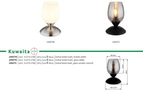 Veioza/Lampa de masa design decorativ KUWAITA alama/chihlimbar