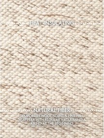 Covor bej/în culoare naturală țesut manual din lână 140x200 cm Lyon Beans – Elle Decoration