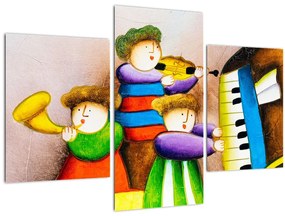 Tablou - Muzicanții, pictură (90x60 cm)