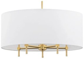 Lustră pe cablu ABBANO 5xE14/7W/230V alamă/albă Argon 2132