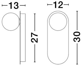 Aplica de perete design modern Blob alb