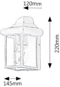 Rabalux 8753 - Aplică perete exterior NORVICH 1xE27/60W/230V IP43 alb