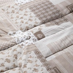 Set de vară pernă şi pilotă PATCHWORK bej