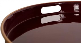 Masuta de cafea rotunda din metal Morrison 47x47x55 cm mov/auriu