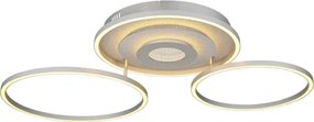 Globo 67824-40 - Plafonieră LED reglabilă MILES 40W/230V 57x99,2 cm argintie + telecomandă