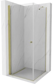Mexen Pretoria cabină de duș pivotantă 90 x 90 cm, transparent, auriu - 852-090-090-50-00