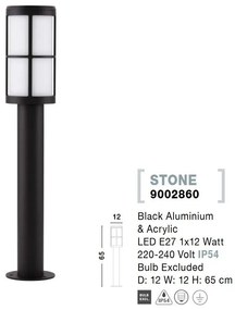 Stalp mic pentru iluminat exterior IP54 STONE