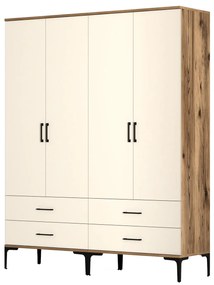 Dulap de haine Kiara TT (Nuc + Crem). 1088313