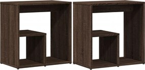 vidaXL Masă laterală, 2 buc., stejar maro, 50x30x50 cm, lemn