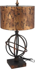 Lampa de masa Sfera stil industrial metal si rasina h 67 cm