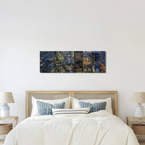 Tablou - Panorama de seară a Londrei (cu ceas) (90x30 cm)