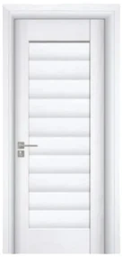 Usa Interior din MDF Novo Doors ND01 LUX PREMIUM, Cadru din Lemn Masiv, KIT COMPLET, Toc Reglabil de 10 CM INCLUS, Plinta pe Ambele Parti (Culoare: