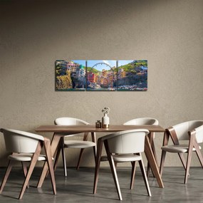 Tablou - Pe Marea mediterană (cu ceas) (90x30 cm)