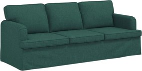 vidaXL Canapea Verde închis 201 x 80 x 85 cm țesătură