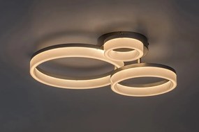 Plafoniera LED design geometric circular Amilia crom