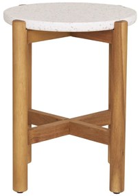 Terracina Masă de luat masa acacia/terrazzo, natural, ø37x46 cm