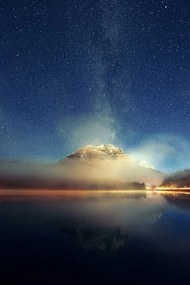 Fotografie Milky way mountain lake, Songquan Deng, (26.7 x 40 cm)