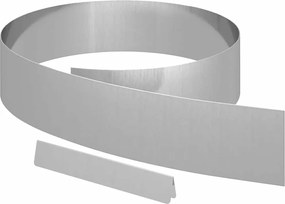 vidaXL Margine pentru gazon 4 pcs Argintiu 450 x 0.05 x 15 cm