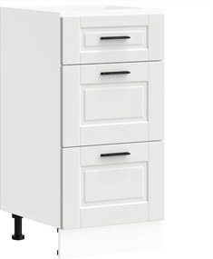 vidaXL Dulap de bază de bucătărie „Porto” din lemn prelucrat alb