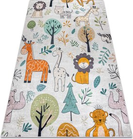 BAMBINO 61570 covor lavabil Animale, Africa pentru copii anti-alunecare - cremă / verde