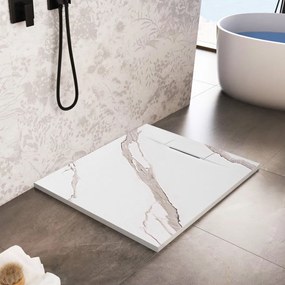 Cadita de dus Bazalt Carrara alba 90x90