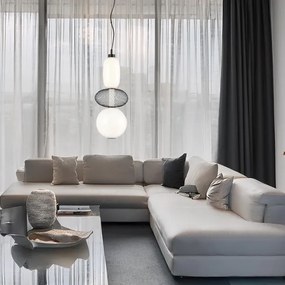 Lustră LED pe cablu ARAME LED/23W/230V d. 22 cm negru