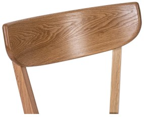 Scaun de sufragerie din stejar cu șezut negru Arch - Bonami Selection