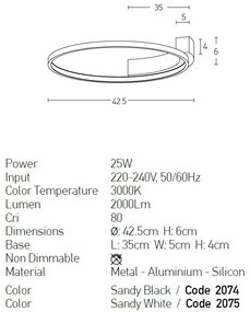 Plafoniera LED design modern Lamb alb